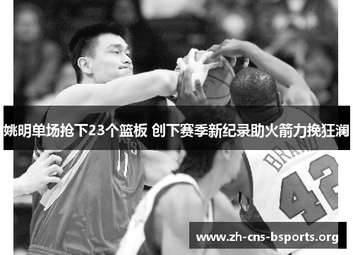 姚明单场抢下23个篮板 创下赛季新纪录助火箭力挽狂澜 姚明单场抢下23个篮板 创下赛季新纪录助火箭力挽狂澜